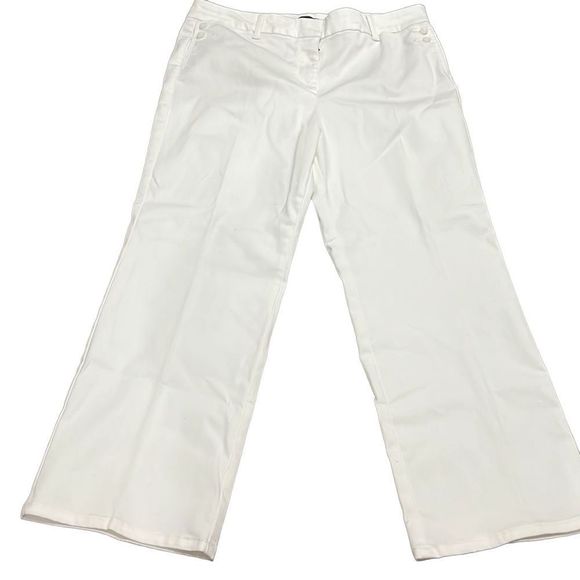 Talbots white denim pants size 16 - Picture 1 of 9